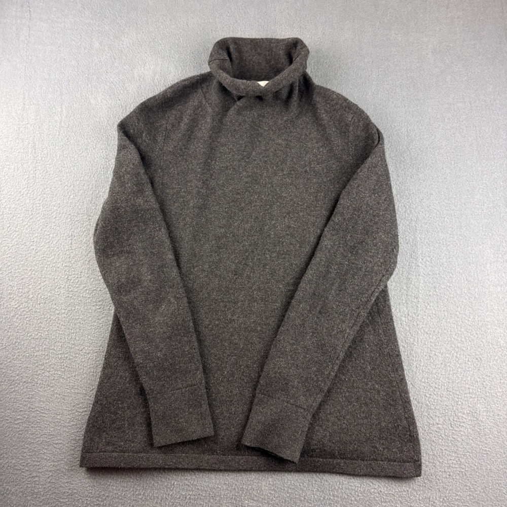 Nordstrom Collection Sweater Women's M Gray 100% Cashmere Turtleneck Luxury